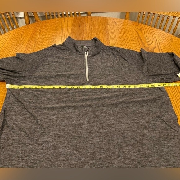 Pebble Beach Hesthered Grey Long Sleeve Performance Pull Over - Picture 10 of 16